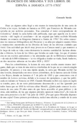 FRANCISCO DE MIRANDA Y SUS LIBROS. DE ESPAÑA A JAMAICA (1771-1783)