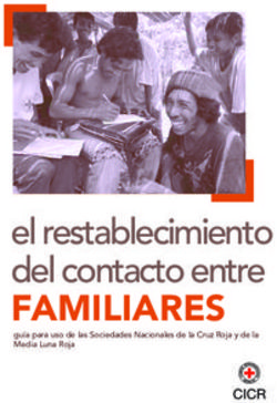 El restablecimiento del contacto entre - FAMILIARES guía para uso de las Sociedades Nacionales de la Cruz Roja y de la Media Luna Roja