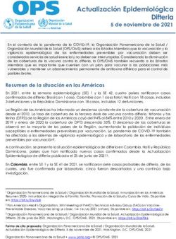 Actualizaci&oacute;n Epidemiol&oacute;gica Difteria - 5 de noviembre de 2021 - PAHO