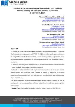 Análisis de estrategias de integración económica en la región de América Latina y el Caribe para afrontar la pandemia de COVID-19, 2020