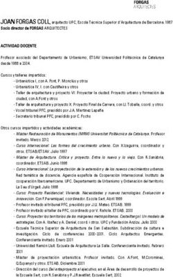 JOAN FORGAS COLL, arquitecto UPC, Escola T&egrave;cnica Superior d'Arquitectura de Barcelona. 1987 Socio director de FORGAS ARQUITECTES