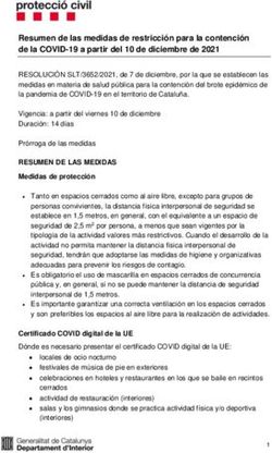 Resumen de las medidas de restricci&oacute;n para la contenci&oacute;n de la COVID-19 a partir del 10 de diciembre de 2021