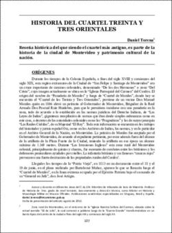 HISTORIA DEL CUARTEL TREINTA Y TRES ORIENTALES - GUB.UY