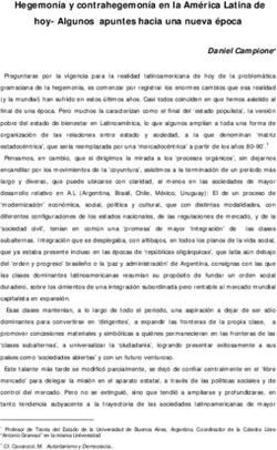 Hegemon&iacute;a y contrahegemon&iacute;a en la Am&eacute;rica Latina de hoy-Algunos apuntes hacia una nueva &eacute;poca