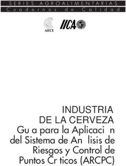 DE LA CERVEZA Guía para la Aplicación del Sistema de Análisis de Riesgos y Control de Puntos Críticos (ARCPC)