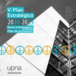 2020-2023 V Plan Estratégico - Bases estratégicas Plan de Actuación - Universidad Pública de Navarra