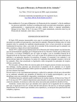 Ley para el Bienestar y la Protección de los Animales