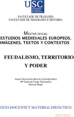 FEUDALISMO, TERRITORIO Y PODER - M&Aacute;STER OFICIAL - USC