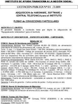 LICITACI&Oacute;N PUBLICA N&ordm; 01 /2.009 - ADQUISICION de HARDWARE, SOFTWARE