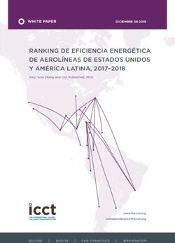 RANKING DE EFICIENCIA ENERGÉTICA DE AEROLÍNEAS DE ESTADOS UNIDOS Y AMÉRICA LATINA, 2017-2018