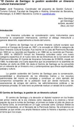 El Camino de Santiago: la gesti&oacute;n sostenible un itinerario cultural transnacional