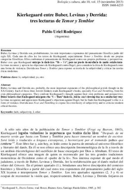 Kierkegaard entre Buber, Levinas y Derrida: tres lecturas de Temor y Temblor