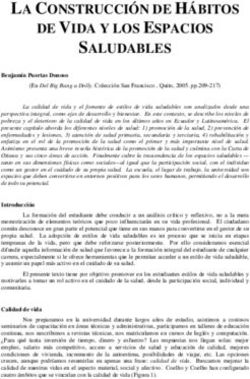 LA CONSTRUCCI&Oacute;N DE H&Aacute;BITOS DE VIDA Y LOS ESPACIOS SALUDABLES