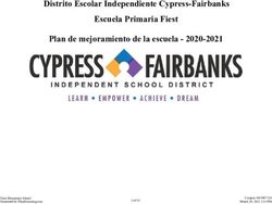 Distrito Escolar Independiente Cypress-Fairbanks Escuela Primaria Fiest Plan de mejoramiento de la escuela 2020-2021 - cfisd