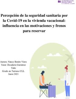 Percepci&oacute;n de la seguridad sanitaria por la Covid-19 en la vivienda vacacional: influencia en las motivaciones y frenos para reservar - Autora: ...