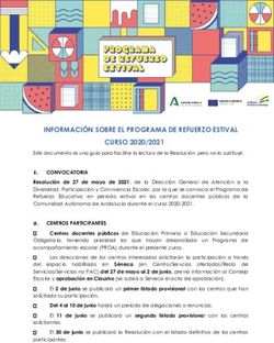 INFORMACIÓN SOBRE EL PROGRAMA DE REFUERZO ESTIVAL