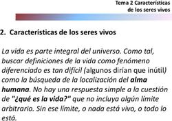 Características de los seres vivos