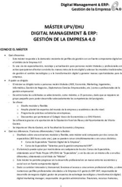 M&Aacute;STER UPV/EHU DIGITAL MANAGEMENT & ERP: GESTI&Oacute;N DE LA EMPRESA 4.0
