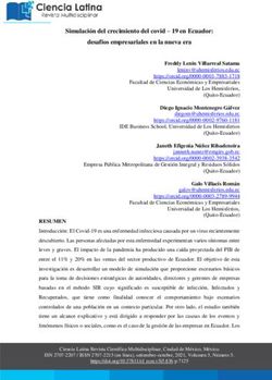 Simulación del crecimiento del covid - 19 en Ecuador: desafíos empresariales en la nueva era - Ciencia Latina
