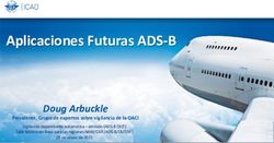 Aplicaciones Futuras ADS-B - Doug Arbuckle Presidente, Grupo de expertos sobre vigilancia de la OACI - ICAO