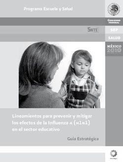 Lineamientos para prevenir y mitigar los efectos de la Influenza a (h1n1) en el sector educativo - Programa Escuela y Salud - Guía Estratégica