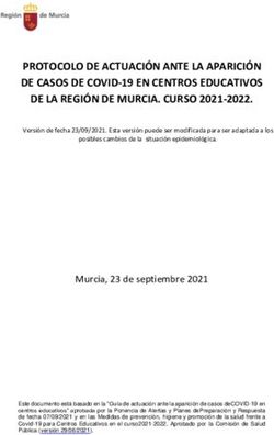 PROTOCOLO DE ACTUACI&Oacute;N ANTE LA APARICI&Oacute;N DE CASOS DE COVID-19 EN CENTROS EDUCATIVOS DE LA REGI&Oacute;N DE MURCIA. CURSO 2021-2022.