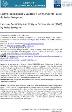 Lirismo, sensibilidad y unidad en Detenimientos (1948) de Javier Sologuren Lyricism, Sensibility and Unity in Detenimientos (1948) by Javier Sologuren