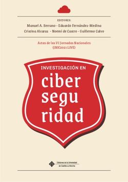 INVESTIGACI&Oacute;N EN (JNIC2021 LIVE) - Manuel A. Serrano - Eduardo Fern&aacute;ndez-Medina Cristina Alcaraz - Noem&iacute; de Castro - Guillermo Calvo - UCLM