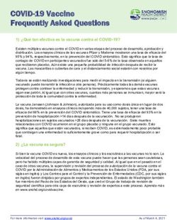 COVID-19 Vaccine Frequently Asked Questions