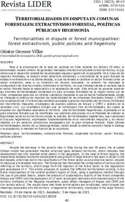 TERRITORIALIDADES EN DISPUTA EN COMUNAS FORESTALES: EXTRACTIVISMO FORESTAL, POLÍTICAS - Revista LIDER