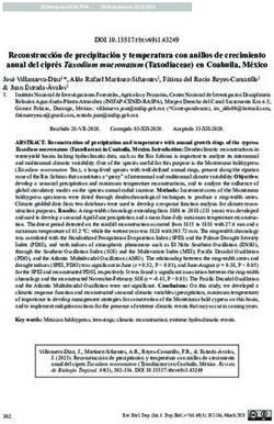 Reconstrucci&oacute;n de precipitaci&oacute;n y temperatura con anillos de crecimiento anual del cipr&eacute;s Taxodium mucronatum (Taxodiaceae) en Coahuila, M&eacute;xico ...