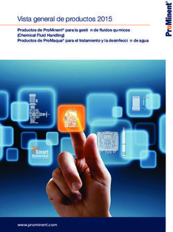 VISTA GENERAL DE PRODUCTOS 2015 - PRODUCTOS DE PROMINENT PARA LA GESTIÓN DE FLUIDOS QUÍMICOS (CHEMICAL FLUID HANDLING) PRODUCTOS DE PROMAQUA PARA ...