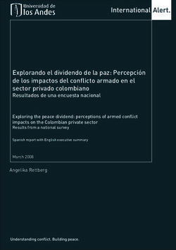 Explorando el dividendo de la paz: Percepción de los impactos del conflicto armado en el sector privado colombiano