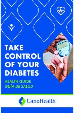 TAKE CONTROL OF YOUR DIABETES - HEALTH GUIDE GUÍA DE SALUD - Cano Health