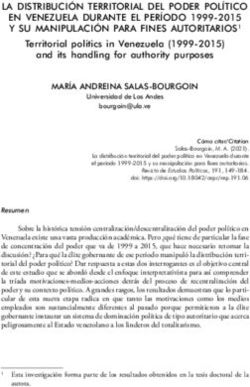 LA DISTRIBUCI&Oacute;N TERRITORIAL DEL PODER POL&Iacute;TICO EN VENEZUELA DURANTE EL PER&Iacute;ODO 1999-2015 Y SU MANIPULACI&Oacute;N PARA FINES AUTORITARIOS1