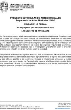 PROYECTO CURRICULAR DE ARTES MUSICALES - Preparatorio de Artes Musicales 2019-3