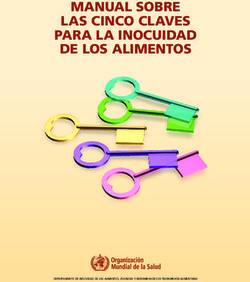 Manual sobre las cinco claves para la inocuidad de los aliMentos