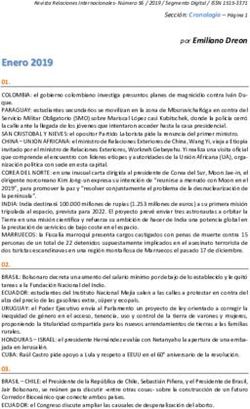 Enero 2019 - Instituto de Relaciones Internacionales