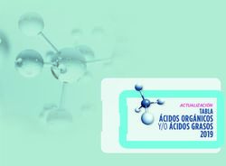 ÁCIDOS ORGÁNICOS Y/O ÁCIDOS GRASOS 2019 - TABLA ACTUALIZACIÓN - nutriNews