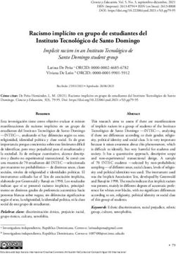 Racismo implícito en grupo de estudiantes del Instituto Tecnológico de Santo Domingo