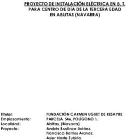 PROYECTO DE INSTALACIÓN ELÉCTRICA EN B. T. PARA CENTRO DE DÍA DE LA TERCERA EDAD EN ABLITAS (NAVARRA)