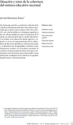 Situación y retos de la cobertura del sistema educativo nacional