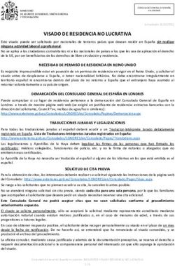 VISADO DE RESIDENCIA NO LUCRATIVA - Ministerio de ...