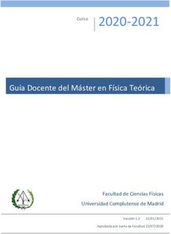 Curso 2020-2021 Guía Docente del Máster en Física Teórica - Universidad Complutense de Madrid