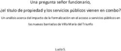 Una pregunta se&ntilde;or funcionario, el t&iacute;tulo de propiedad y los servicios p&uacute;blicos vienen en combo? - Un an&aacute;lisis acerca del impacto de la ...