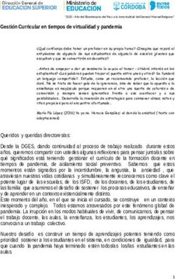 Gesti&oacute;n Curricular en tiempos de virtualidad y pandemia