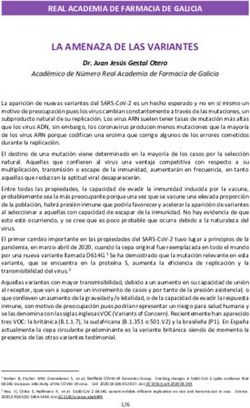 LA AMENAZA DE LAS VARIANTES - REAL ACADEMIA DE FARMACIA DE GALICIA