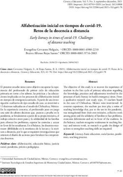 Alfabetización inicial en tiempos de covid-19. Retos de la docencia a distancia