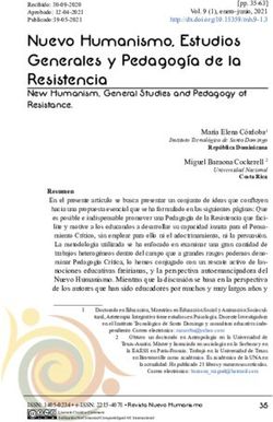 Nuevo Humanismo, Estudios Generales y Pedagogía de la Resistencia