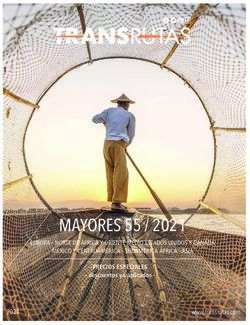 MAYORES 55 / 2021 PRECIOS ESPECIALES - EUROPA - NORTE DE ÁFRICA Y ORIENTE MEDIO ESTADOS UNIDOS Y CANADÁ